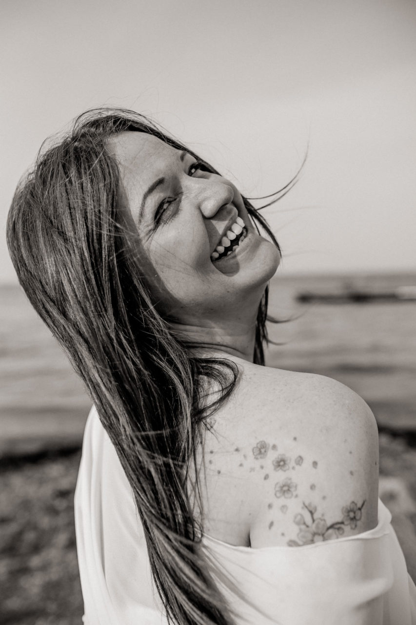 Portrait Paar Verliebt Strand Fotografie Hochzeit Meer