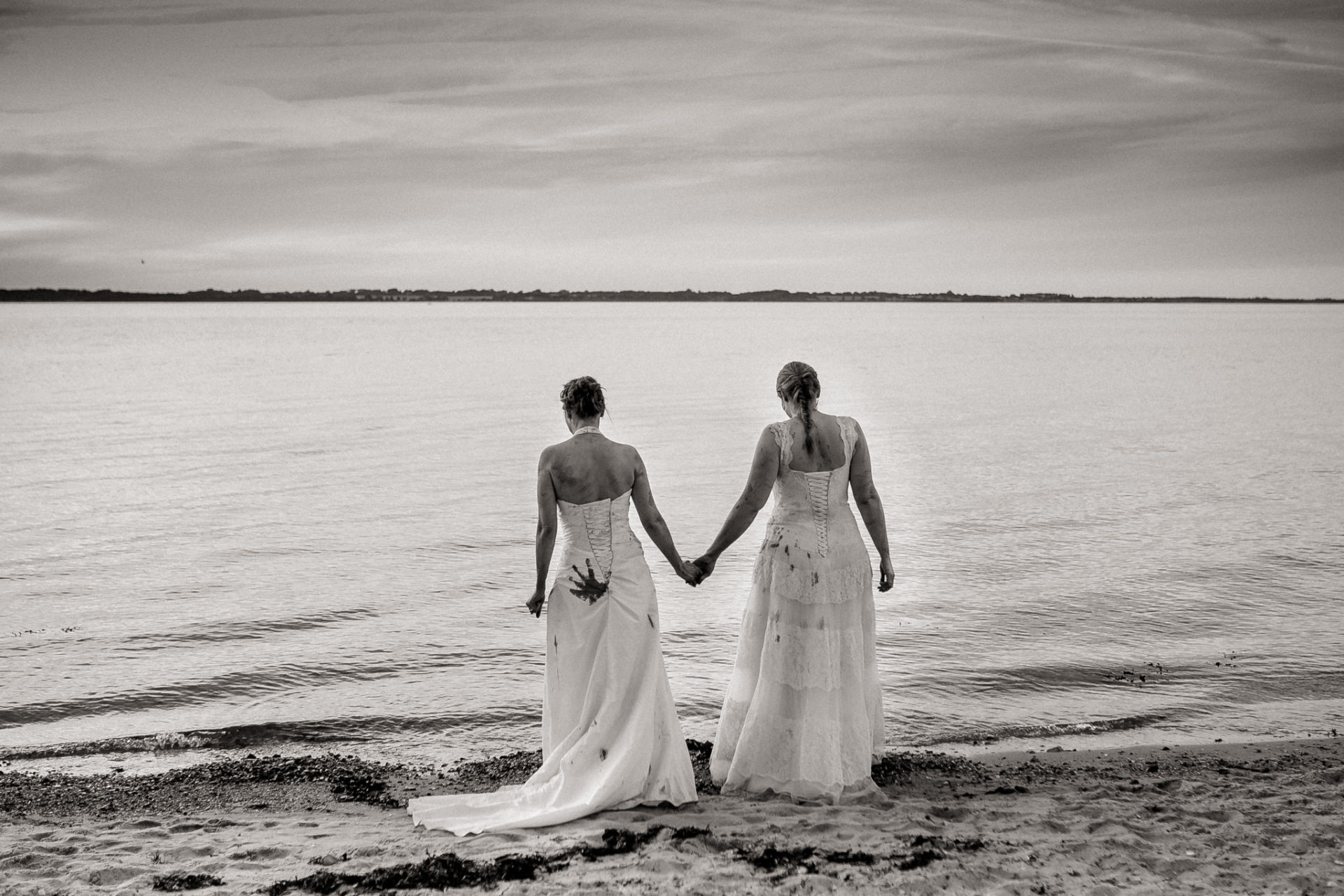 After wedding shoot strand lesbische Hochzeit Norddeutschland Kiel