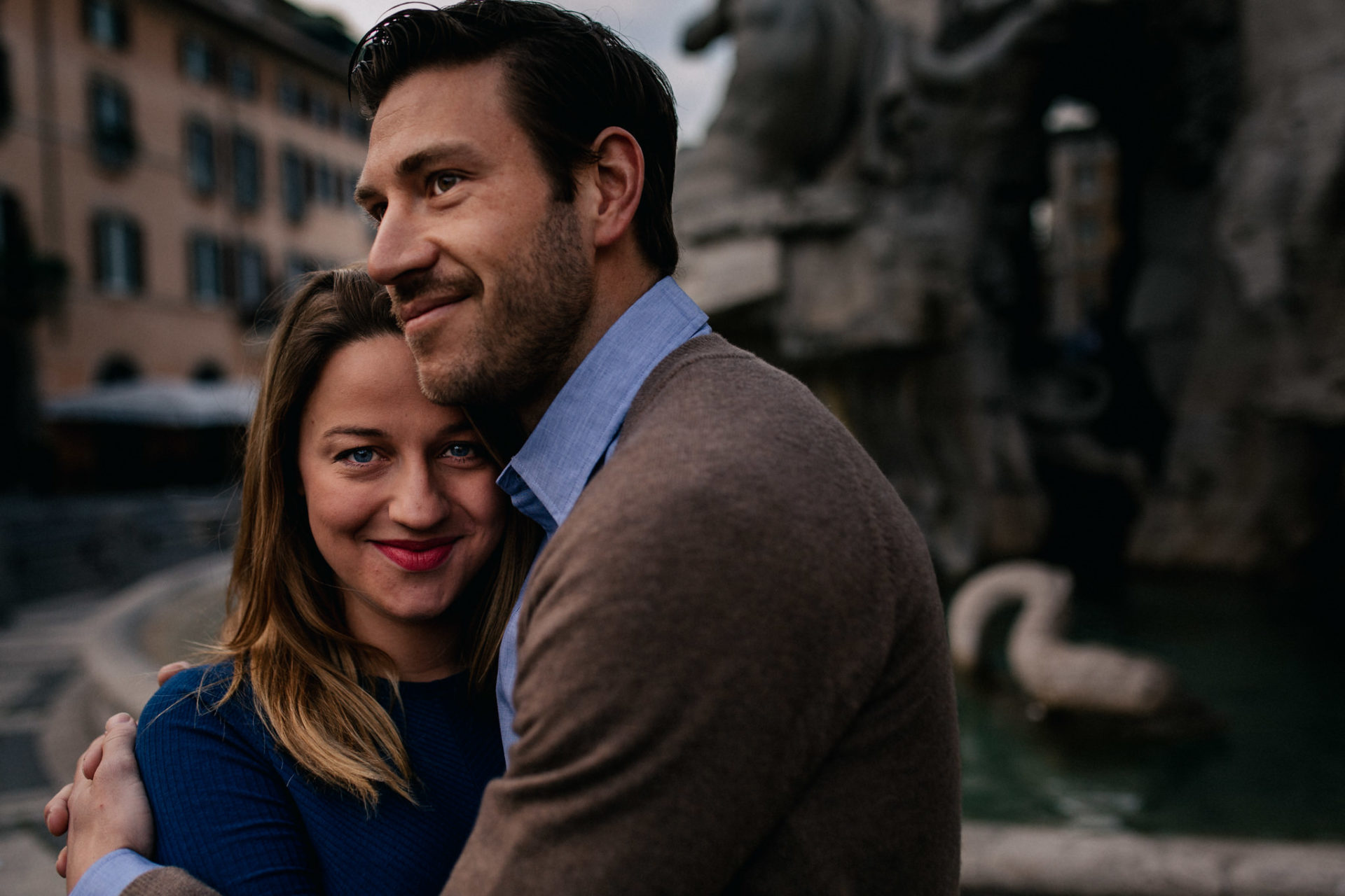 Hochzeitsfotograf Italien-Heiraten in Rom-Verlobungsfotos Städtetrip-Babybauchshooting Stuttgart-Piazza navona-Schwangerschaftsfotos Urlaub